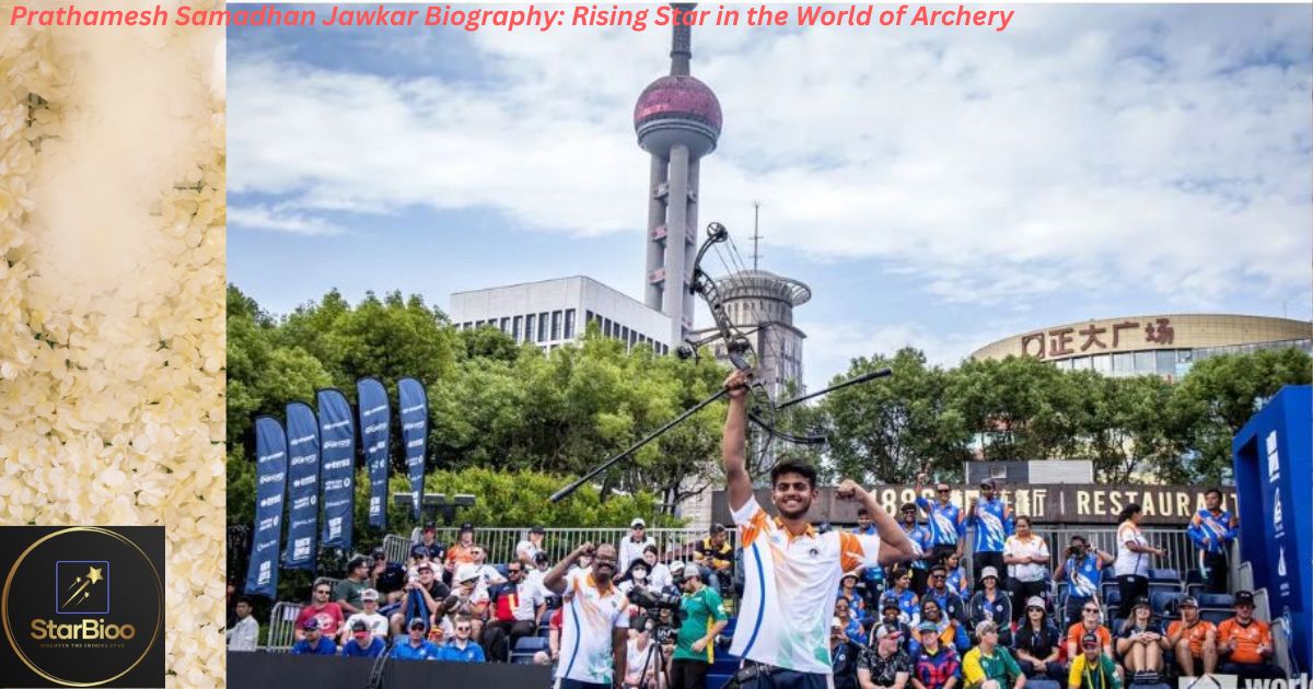 Prathamesh Jaawkar after wining the Shanghai 2023 Hyundai Archery World Cup Stage 2