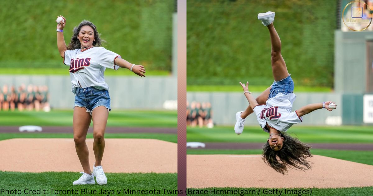 Suni Lee's First Pitch