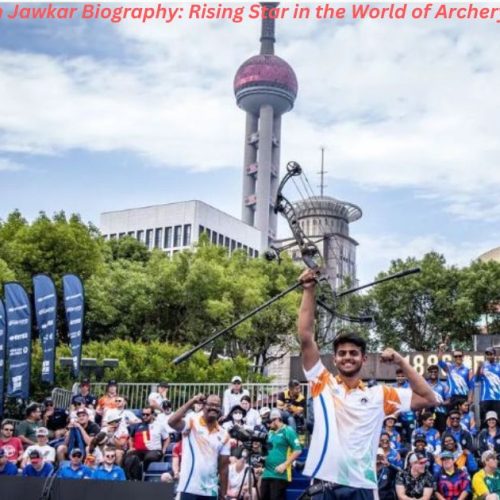 Prathamesh Jaawkar after wining the Shanghai 2023 Hyundai Archery World Cup Stage 2